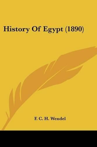 Cover image for History of Egypt (1890)