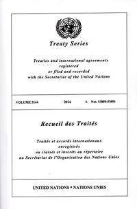 Cover image for Treaty Series 3144 (English/French Edition)