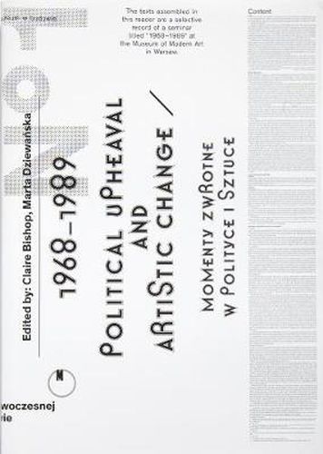 Cover image for 1968-1989. Political Upheaval and Artistic Change