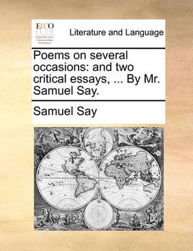 Cover image for Poems on Several Occasions