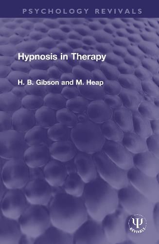 Cover image for Hypnosis in Therapy