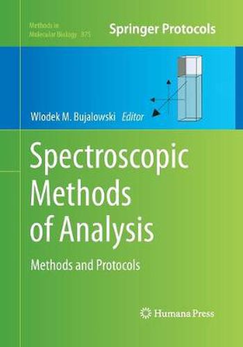 Cover image for Spectroscopic Methods of Analysis: Methods and Protocols