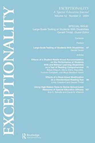 Cover image for Large-scale Testing of Students With Disabilities: A Special Issue of exceptionality