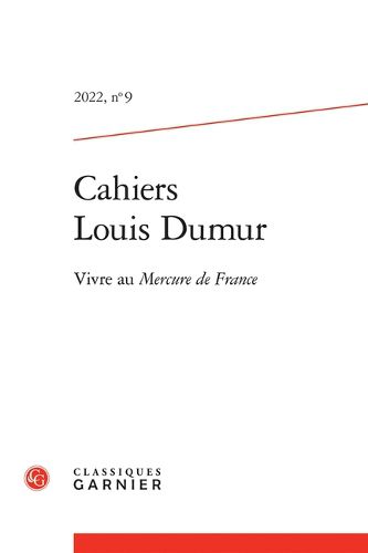 Cover image for Cahiers Louis Dumur 2022, N 9