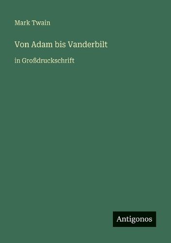 Cover image for Von Adam bis Vanderbilt