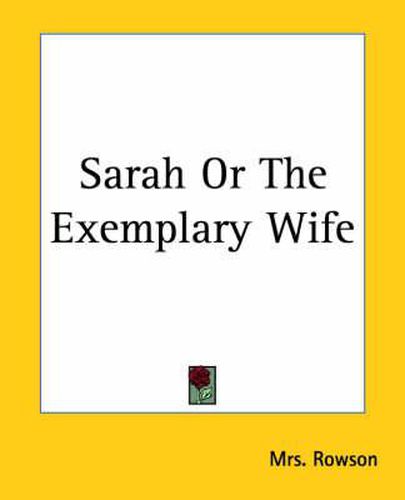 Cover image for Sarah Or The Exemplary Wife