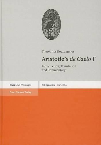 Cover image for Aristotle's de Caelo III: Introduction, Translation and Commentary