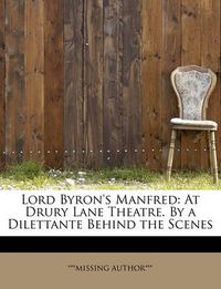 Cover image for Lord Byron's Manfred