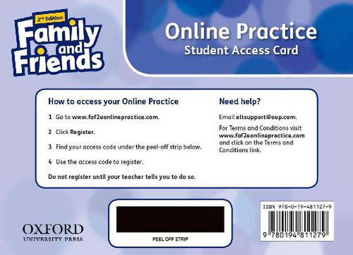 Cover image for Family and Friends: Level 2: Online Practice (Student) Access Card