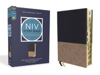 Cover image for NIV Study Bible, Fully Revised Edition, Leathersoft, Navy/Tan, Red Letter, Thumb Indexed, Comfort Print