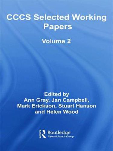 Cover image for CCCS Selected Working Papers: Volume 2