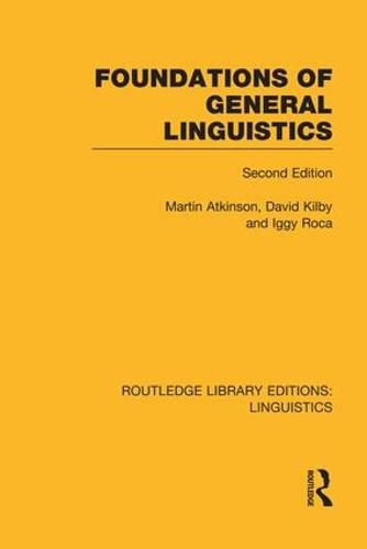 Cover image for Foundations of General Linguistics