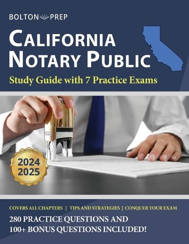 Cover image for California Notary Public Study Guide with 7 Practice Exams