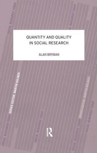 Cover image for Quantity and Quality in Social Research