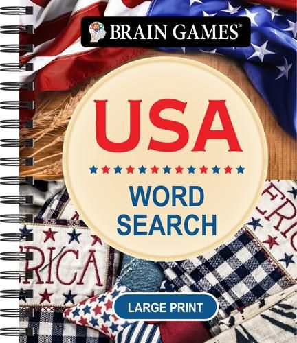 Cover image for Brain Games - USA Word Search - Large Print