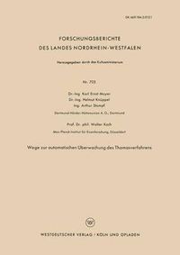Cover image for Wege Zur Automatischen UEberwachung Des Thomasverfahrens