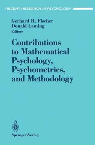 Cover image for Contributions to Mathematical Psychology, Psychometrics, and Methodology