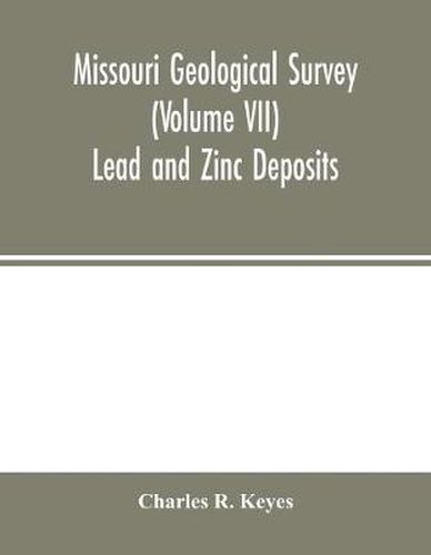 Cover image for Missouri Geological Survey (Volume VII): Lead and Zinc Deposits