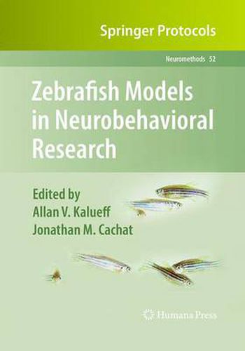 Cover image for Zebrafish Models in Neurobehavioral Research