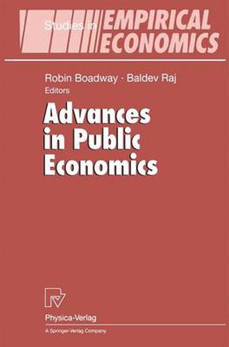 Cover image for Advances in Public Economics