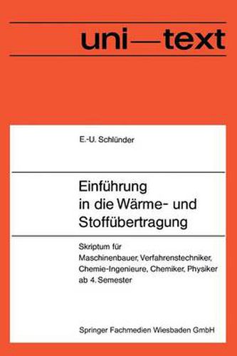 Cover image for Einfuhrung in die Warme- und Stoffubertragung