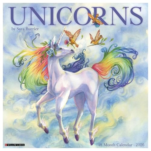 Cover image for Unicorns by Sara Burrier (Art) 2026 Wall Calendar