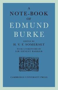 Cover image for A Note-Book of Edmund Burke