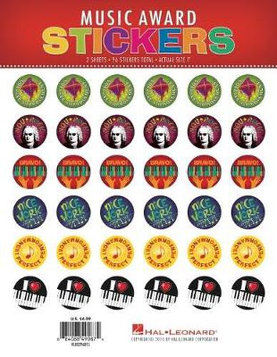 Cover image for Music Award Stickers: Pack of 96 Stickers