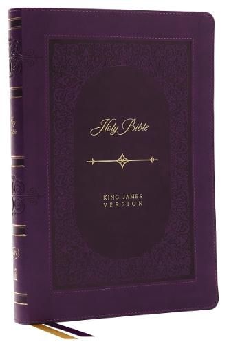 Cover image for KJV Bible, Giant Print Thinline Bible, Vintage Series, Leathersoft, Purple, Red Letter, Thumb Indexed, Comfort Print: King James Version