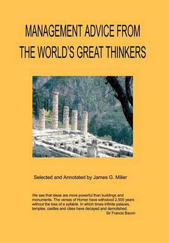 Cover image for Management Advice from the World's Great Thinkers