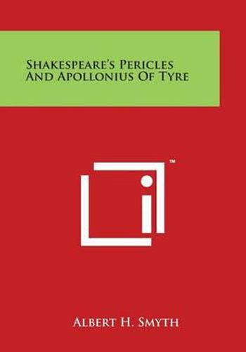 Shakespeare's Pericles and Apollonius of Tyre