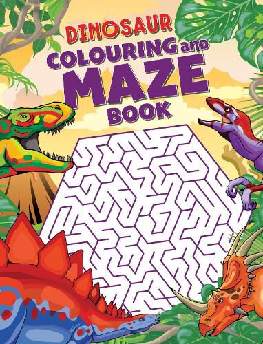 Cover image for Dinosaur Colouring and Maze Book