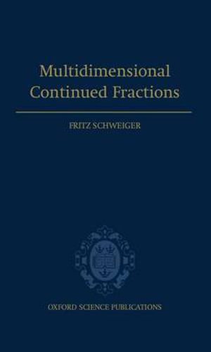 Cover image for Multidimensional Continued Fractions