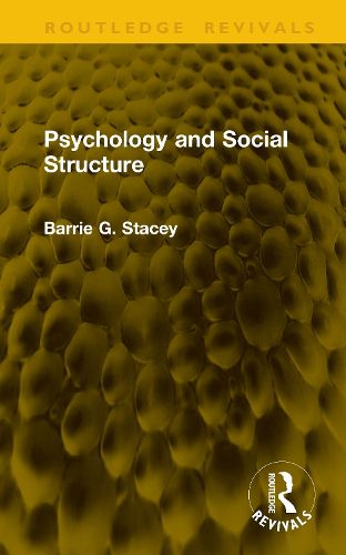 Cover image for Psychology and Social Structure