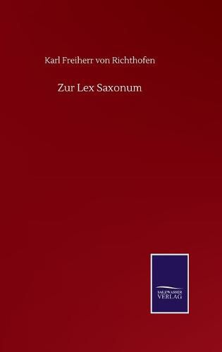 Cover image for Zur Lex Saxonum