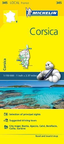 Cover image for Corse-du-Sud, Haute-Corse - Michelin Local Map 345: Map