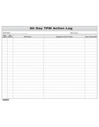 Cover image for 30 Day TPM Action Log