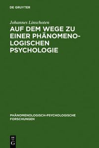 Cover image for Auf dem Wege zu einer Phanomenologischen Psychologie: Die Psychologie von William James