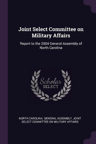 Cover image for Joint Select Committee on Military Affairs
