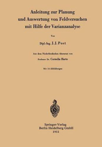Cover image for Anleitung Zur Planung Und Auswertung Von Feldversuchen Mit Hilfe Der Varianzanalyse