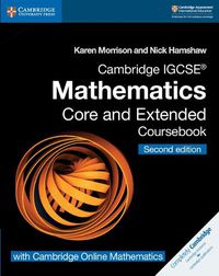 Cover image for Cambridge IGCSE (R) Mathematics Coursebook Core and Extended Second Edition with Cambridge Online Mathematics (2 Years)