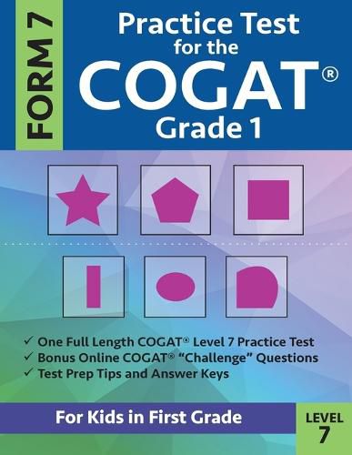 Cover image for Practice Test for the CogAT Grade 1 Form 7 Level 7