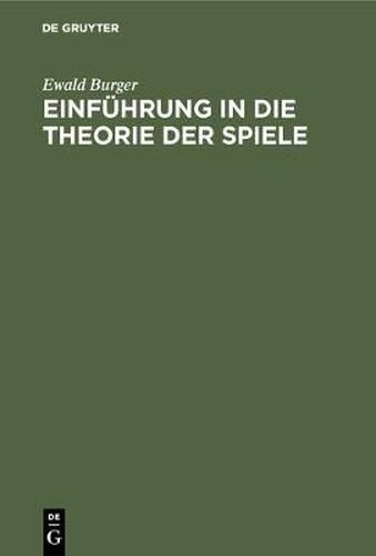 Cover image for Einfuhrung in die Theorie der Spiele
