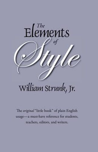 Cover image for The Elements of Style: The Original Edition