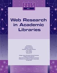 Cover image for Web Research in Academic Libraries