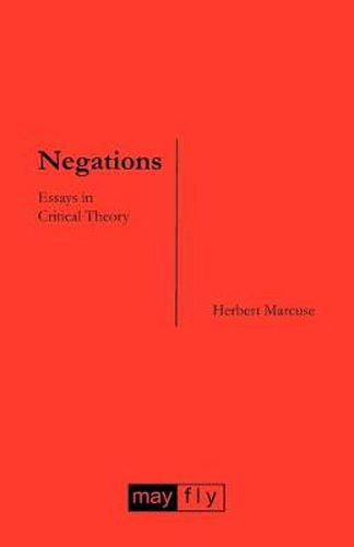 Cover image for Negations: Essays in Critical Theory