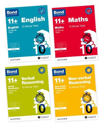 Cover image for Bond 11+: Bond 11+ 10 Minute Tests Bundle with Answer Support 8-9 years