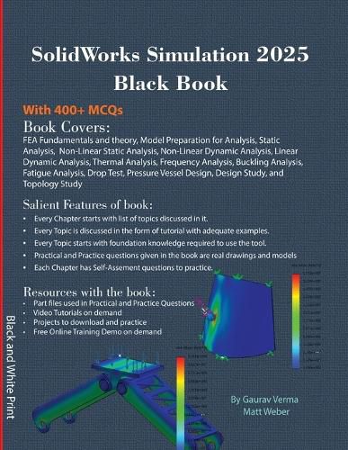 Cover image for SolidWorks Simulation 2025 Black Book