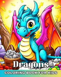 Cover image for Dragons Coloring Book for Kids