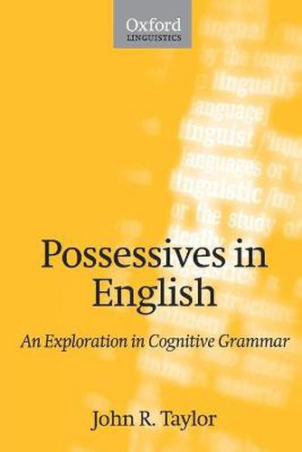 Cover image for Possessives in English: An Exploration in Cognitive Grammar